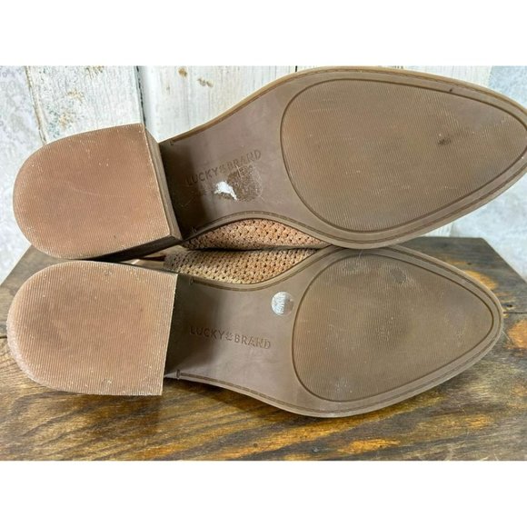 Lucky Brand Shoes Lideton Slingbacks Soft Tan Suede Slip-On Woman’s Size 8.5 - Picture 9 of 9